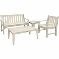 Polywood Vineyard 4-Piece Sand Bench Seating Set 633PWS3561SA